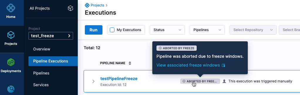 associated freeze windows